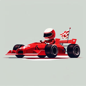 boys' room art, red Formula 1 car