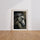 Poster & affiche cheval blanc portrait artistique texturé pour décoration murale salon moderne — passe-partout blanc