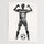 Custom black and white soccer poster with child’s name and jersey number for kids bedroom
