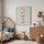 Affiche personnalisée signe Vierge ange étoiles roses aquarelle décoration chambre bébé sur-mesure