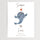 Poster personnalisé scorpion bleu-gris prénom naissance décoration chambre bébé