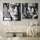 Mur décoré avec deux portraits artistiques : Deux portraits de Frida Kahlo accrochés côte à côte. L’un cadré sur le regard, l’autre sur l’expression. Ambiance douce, meuble bois clair, lampe blanche, vase fin et chaise blanche.