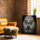 Lion portrait noir et blanc tableau pour salon industriel