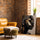 Black and gold female portrait canvas for industrial living room decor