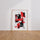 Poster Abstrait rouge et noir - Énergie graphique et moderne — Vierge - living-room — passe-partout blanc