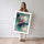 Poster abstrait turquoise et mauve - Douceur aquatique et lumineuse — Vierge - poster-femme-debout — passe-partout blanc