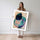 Poster & affiche Abstrait cercles orange et turquoise - Rythme vivant et douceur — Vierge - poster-femme-debout — passe-partout blanc
