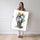 Poster Bébé éléphant - Douceur aquarelle et ballons colorés — Vierge - poster-femme-debout — passe-partout blanc
