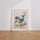 Poster Baleine souriante - Douceur et doux rêves pour la chambre de bébé — Vierge - living-room — passe-partout blanc