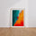Poster Barque maritime - Calme entre deux eaux au coucher du soleil — Vierge - living-room — passe-partout blanc