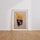 Poster Basquiat - Visage pop aux cheveux de frites en cuisine — Vierge - living-room — passe-partout blanc