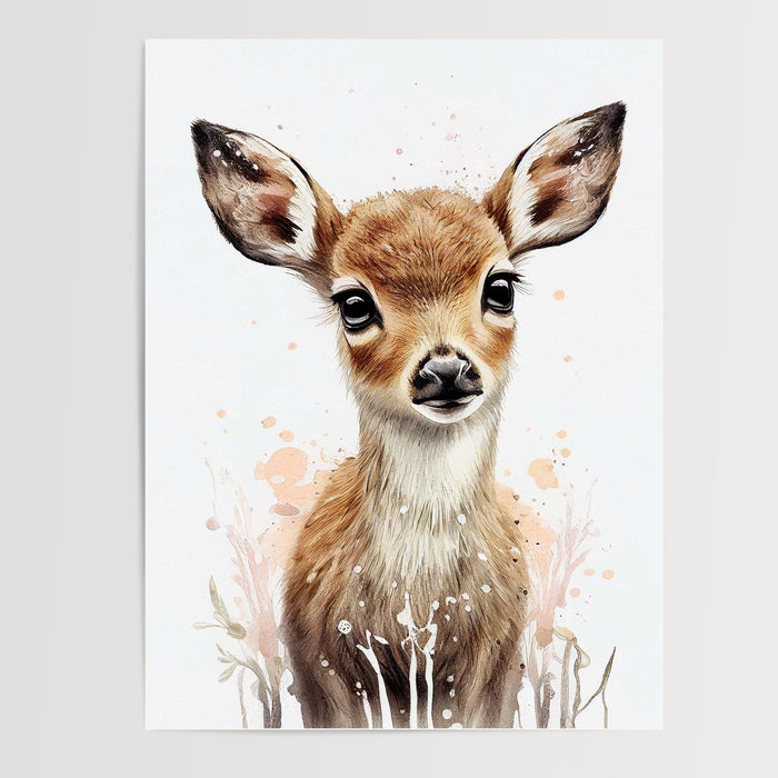 Poster Biche - Douceur pastel pour une chambre de petite fille — Vierge - poster-presentation-produit