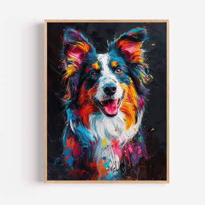 Poster Border Collie - Le regard vif d'un compagnon plein de vie