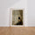 Poster Bouddha en méditation - Or ancien et calligraphies sacrées — Vierge - living-room — passe-partout blanc