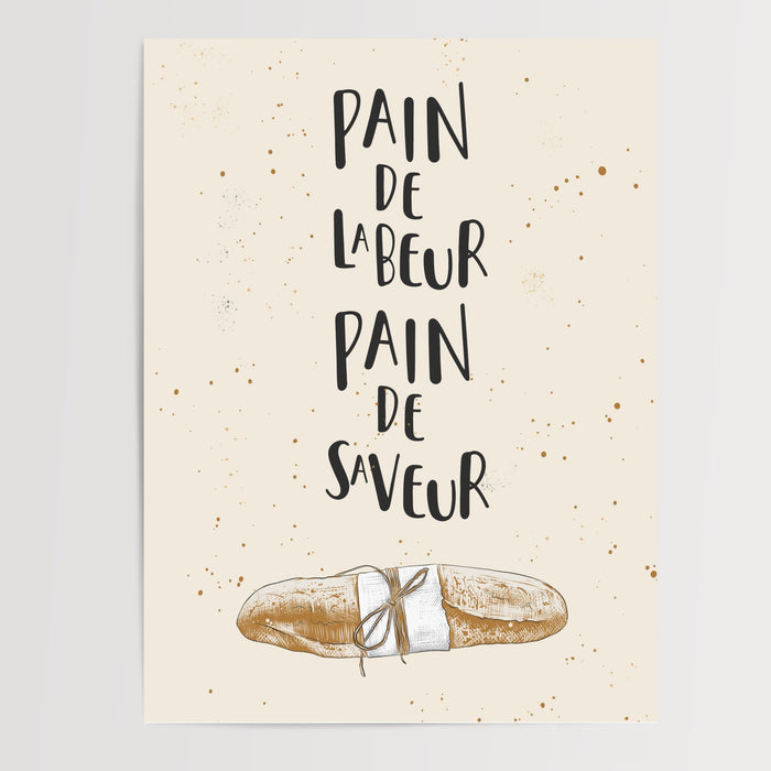 Poster Boulangerie - Pain de labeur, hommage au pain et au travail — Vierge - poster-presentation-produit