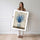 Poster Bouquet de fleurs bleues - Un souffle d'air léger sur vos murs — Vierge - poster-femme-debout — passe-partout blanc