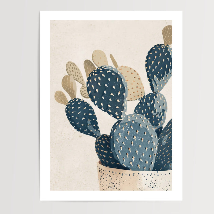 Poster Cactus - Douceur bohème et esprit désertique apaisant — Vierge - poster-presentation-produit — passe-partout blanc