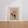 Poster Carpes Koï - Danse zen et calligraphie japonaise — Vierge - living-room — passe-partout blanc