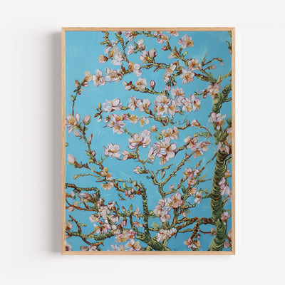 Poster Cerisier en fleurs - Douceur rose d'un printemps impressionniste