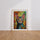Poster Chaton coloré - Douce rêverie aux teintes éclatantes — Vierge - living-room — passe-partout blanc