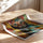 Poster Chaton coloré - Douce rêverie aux teintes éclatantes — Vierge - poster-enroullé — passe-partout blanc