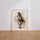 Poster Cheval abstrait - Élan noir et beige en pleine course — Vierge - living-room — passe-partout blanc