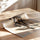 Poster Cheval abstrait - Élan noir et beige en pleine course — Vierge - poster-enroullé — passe-partout blanc
