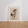 Poster Cheval aquarelle - Élan monochrome en noir et blanc — Vierge - living-room — passe-partout blanc