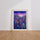 Poster Cité au crépuscule - Toits d'Orient sous les lumières dorées — Vierge - living-room — passe-partout blanc