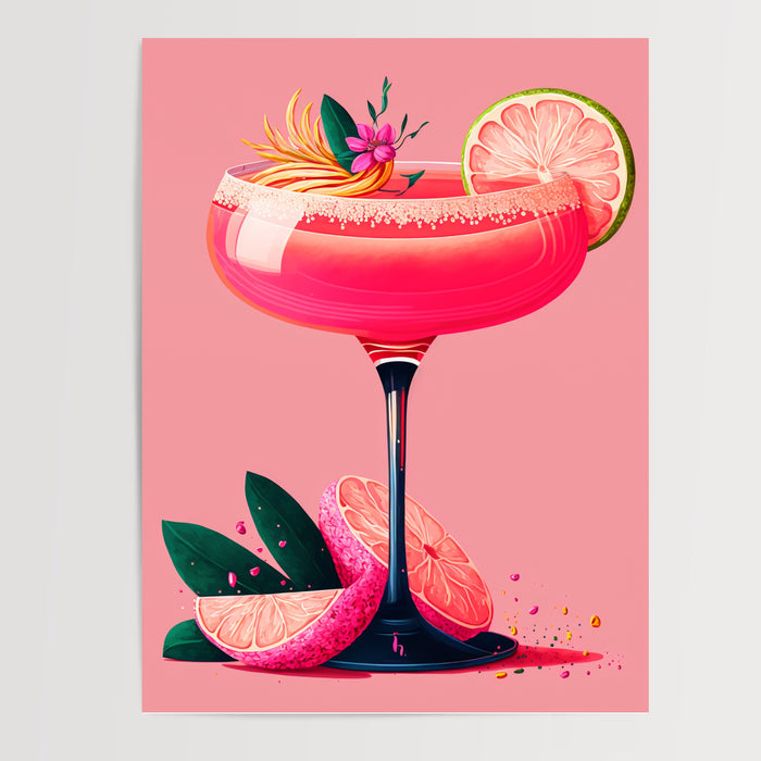Poster cocktail scandinave - Fraîcheur colorée d'un instant nordique — Vierge - poster-presentation-produit