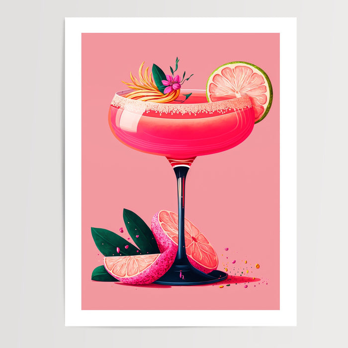 Poster cocktail scandinave - Fraîcheur colorée d'un instant nordique — Vierge - poster-presentation-produit — passe-partout blanc