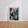 Poster Couple enlacé - Deux silhouettes tendres dans un jardin coloré — Vierge - living-room — passe-partout blanc