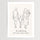 Poster famille personnalisé dessin au trait minimaliste prénoms et cœurs décoration murale — passe-partout blanc