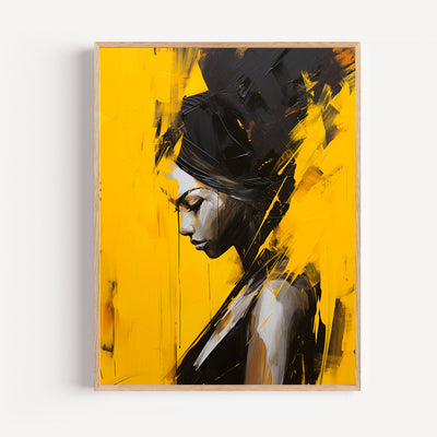 Poster Afrikanische Frau mit Turban – Stolz und strahlende Farben