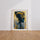 Poster Femme africaine de profil - Reine aux motifs ancestraux dorés — Vierge - living-room — passe-partout blanc