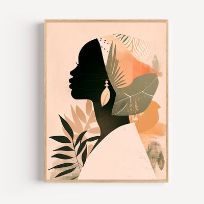 Poster Femme africaine - Douceur bohème et sérénité apaisante