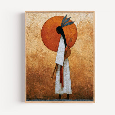 Poster Femme africaine - Élégance ancestrale aux tons ocre