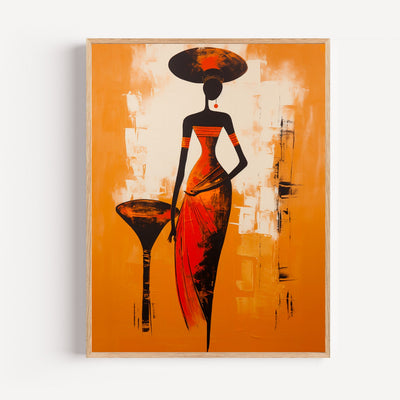 African Woman Wall Art Print – vibrant, elegant portrait