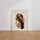 Poster Femme aux fleurs - Portrait romantique tout en douceur — Vierge - living-room — passe-partout blanc
