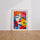 Poster Femme fleurie - Un visage entouré de fleurs éclatantes — Vierge - living-room — passe-partout blanc