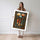 Poster Femmes africaines - Trois silhouettes sous la pluie multicolore — Vierge - poster-femme-debout — passe-partout blanc