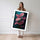 Poster Feuilles de monstera - Rose tropical sur fond profond — Vierge - poster-femme-debout — passe-partout blanc