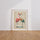 Poster Flamants roses - Deux cous qui dessinent un cœur — Vierge - living-room — passe-partout blanc