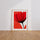 Poster Fleur rouge - Éclat graphique et lignes audacieuses — Vierge - living-room — passe-partout blanc