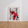 Poster Fleurs rouges - Éclaboussures street art et énergie brute — Vierge - living-room — passe-partout blanc