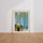 Poster Forêt de bouleaux - Douce lumière dorée d'un après-midi d'automne — Vierge - living-room — passe-partout blanc