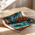 Poster Formes organiques - L'énergie joyeuse de l'orange et du bleu — Vierge - poster-enroullé — passe-partout blanc