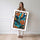 Poster Formes organiques - L'énergie joyeuse de l'orange et du bleu — Vierge - poster-femme-debout — passe-partout blanc