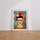 Poster Frida Kahlo - Portrait fleuri aux accents poétiques — Vierge - living-room — passe-partout blanc