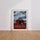 Poster Hutte africaine - Terre rouge et toit de chaume — Vierge - living-room — passe-partout blanc